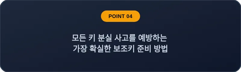 모든 키 분실 사고를 예방하는 가장 확실한 보조키 준비 방법