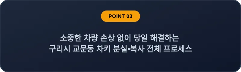 소중한 차량 손상 없이 당일 해결하는 구리시 교문동 차키 분실, 스마트키 복사 전체 프로세스