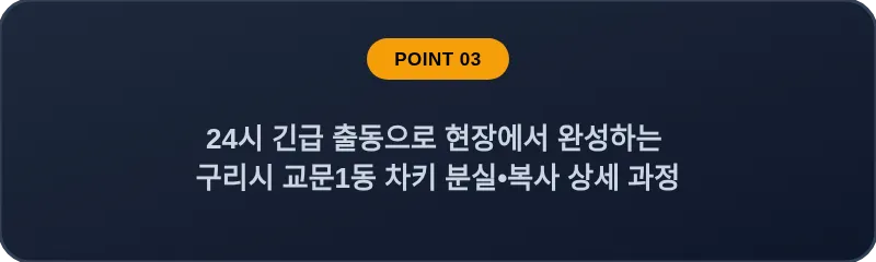 24시 긴급 출동으로 현장에서 완성하는 구리시 교문1동 차키 분실, 스마트키 복사 상세 과정