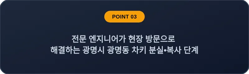 전문 엔지니어가 현장 방문으로 해결하는 광명시 광명동 차키 분실, 스마트키 복사 단계