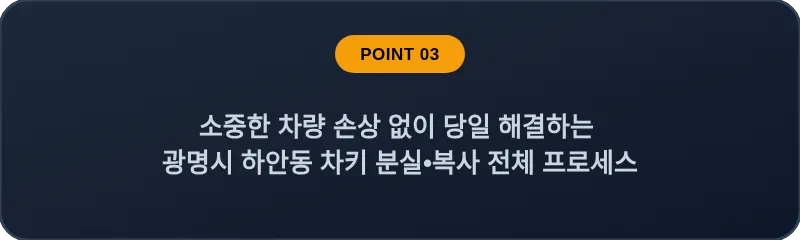 소중한 차량 손상 없이 당일 해결하는 광명시 하안동 차키 분실, 스마트키 복사 전체 프로세스