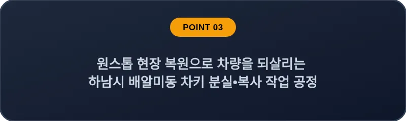 원스톱 현장 복원으로 차량을 되살리는 하남시 배알미동 차키 분실, 스마트키 복사 작업 공정