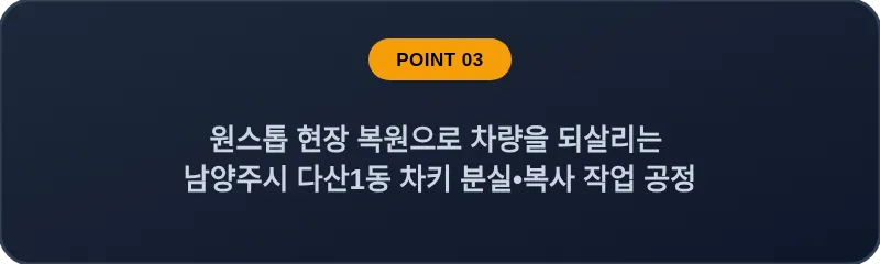 원스톱 현장 복원으로 차량을 되살리는 남양주시 다산1동 차키 분실, 스마트키 복사 작업 공정