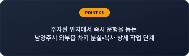 주차된 위치에서 즉시 운행을 돕는 남양주시 와부읍 차키 분실, 스마트키 복사 상세 작업 단계