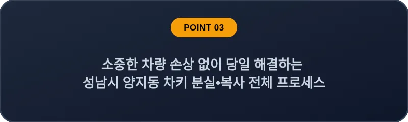 소중한 차량 손상 없이 당일 해결하는 성남시 양지동 차키 분실, 스마트키 복사 전체 프로세스