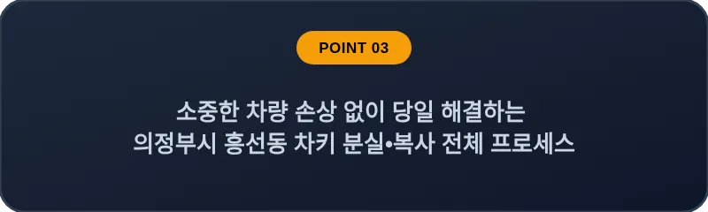 소중한 차량 손상 없이 당일 해결하는 의정부시 흥선동 차키 분실, 스마트키 복사 전체 프로세스