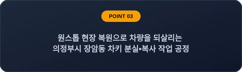 원스톱 현장 복원으로 차량을 되살리는 의정부시 장암동 차키 분실, 스마트키 복사 작업 공정