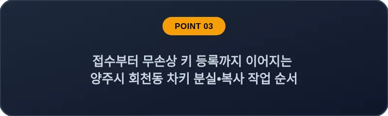 접수부터 무손상 키 등록까지 이어지는 양주시 회천동 차키 분실, 스마트키 복사 작업 순서