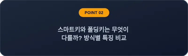 스마트키와 폴딩키는 무엇이 다를까? 방식별 특징 비교