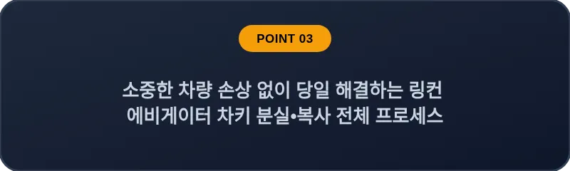 소중한 차량 손상 없이 당일 해결하는 링컨 에비게이터 차키 분실•복사 전체 프로세스